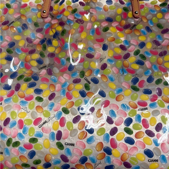 Gianni Bini Vibrant Jelly Bean Tote with Brown Handles - Picture 2 of 6